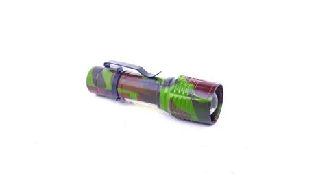 Flashlight on isolated white background Stock Photos