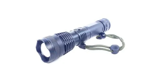 Flashlight on isolated white background Stock Photos
