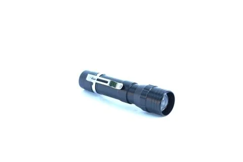 Flashlight on isolated white Stock Photos