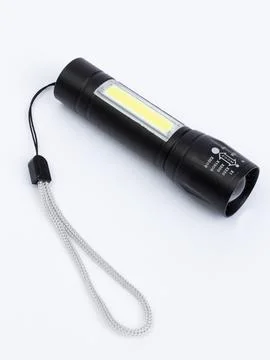 Flashlight lens close-up Stock Photos