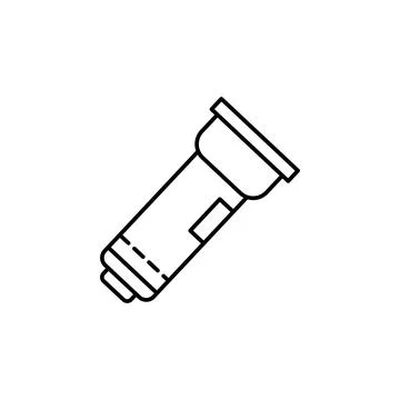 Flashlight, light icon. Simple line, outline vector elements of safety at work Stock Illustration