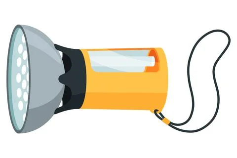 Flashlight of light icon with spotlight or flash function. Light lantern 스톡 일러스트