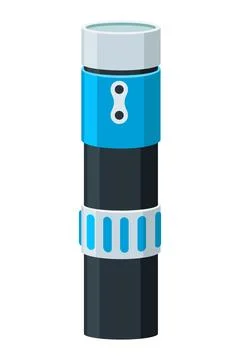 Flashlight of light icon with spotlight or flash function. Light lantern 스톡 일러스트