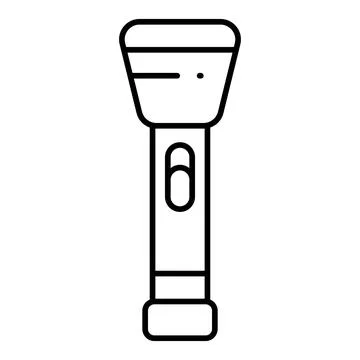 Flashlight Line Icon Illustrazione stock