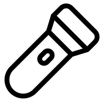 Flashlight line icon vector illustration isolated on white background Ilustración de archivo