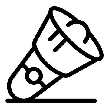 Flashlight lying on the ground lighting up the surroundings Stock Illustration