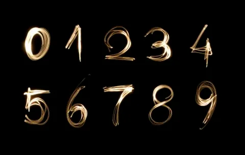 Flashlight Numbers Stock Photos