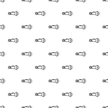 Flashlight outline seamless pattern vector illustration イラスト素材