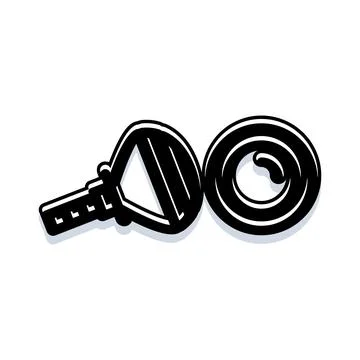 Flashlight producing a light beam icon design Stock Illustration