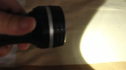 A flashlight shine in the dark Video stock 32511934