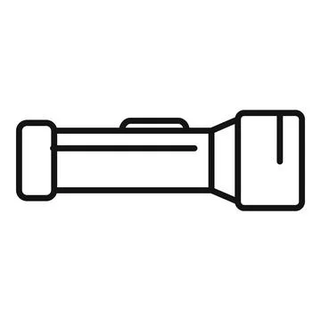 Flashlight shining light beam simple icon design Stock Illustration
