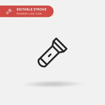Flashlight Simple vector icon. Illustration symbol design template for web mo Stock Illustration