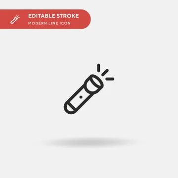 Flashlight Simple vector icon. Illustration symbol design template for web mo Illustration