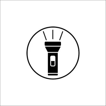 Flashlight solid icon, mobile sign, vector イラスト素材