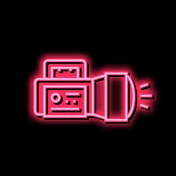 Flashlight tool color icon vector illustration sign Stock Illustration