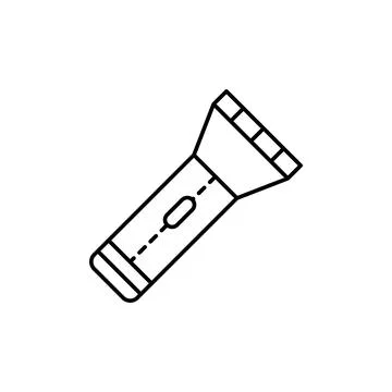 Flashlight, tool icon. Simple line, outline vector elements of archeology for ui Illustrazione stock