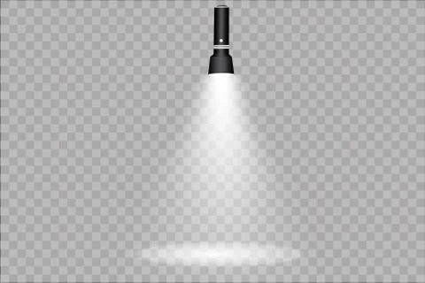 Flashlight on a transparent background Stock Illustration
