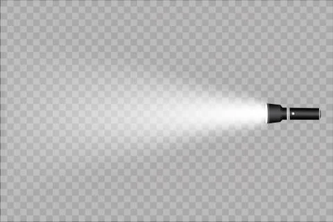 Flashlight on a transparent background Illustrazione stock