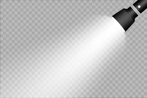Flashlight on a transparent background Stock Illustration