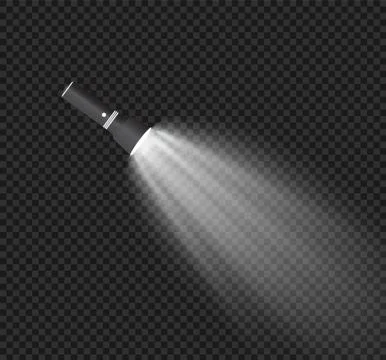 Flashlight on a transparent background Stock Illustration