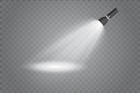 Flashlight on a transparent background Stock Illustration