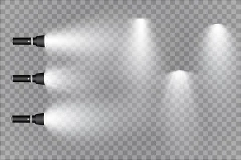 Flashlight on a transparent background Stock Illustration