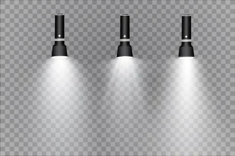 Flashlight on a transparent background Stock Illustration