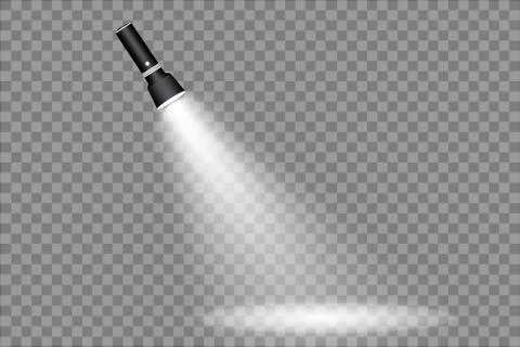Flashlight on a transparent background Stock Illustration