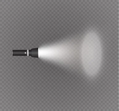 Flashlight on a transparent background Illustrazione stock