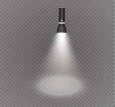 Flashlight on a transparent background Stock Illustration