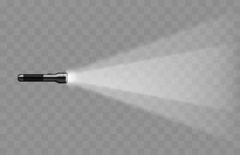 Flashlight on a transparent background Stock Illustration