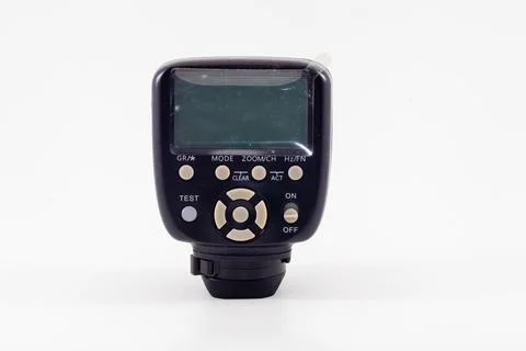 A flashlight trigger on white background Stock Photos