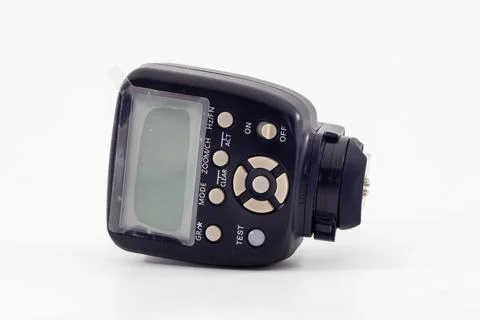 A flashlight trigger on white background Stock Photos
