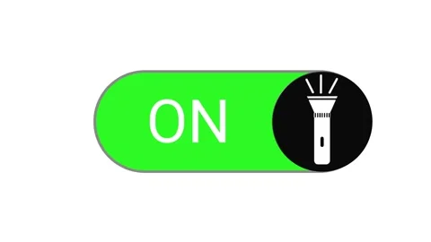 Flashlight UI Toggle Switch Minimalist Animation Stock Footage 335608681