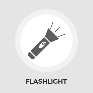 Flashlight vector flat icon Stock Illustration