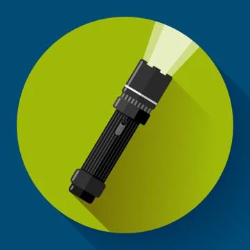 Flashlight Vector icon. Flat design style Stock Illustration