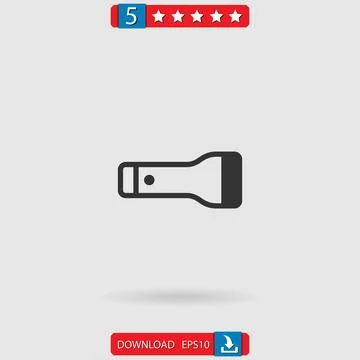 Flashlight vector icon Stock Illustration