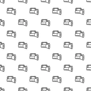 Flashlight vector outline seamless pattern background Stock Illustration