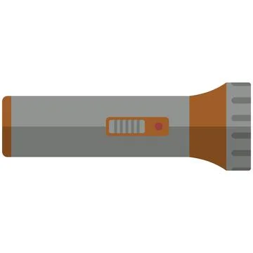 Flashlight vector torch light battery lamp icon Stock Illustration