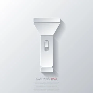 Flashlight web icon vector illustration. Stock Illustration