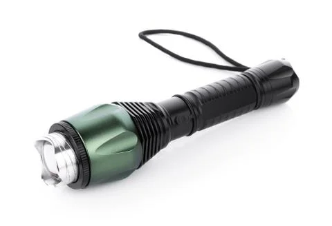 Flashlight on white background Fotos de archivo