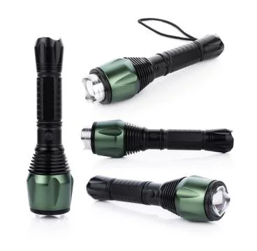 Flashlight on white background Stock Photos