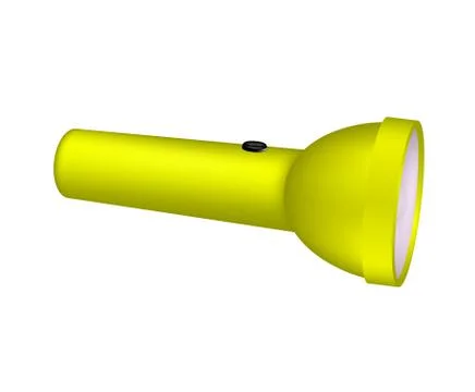 Flashlight in yellow design Stock Illustration