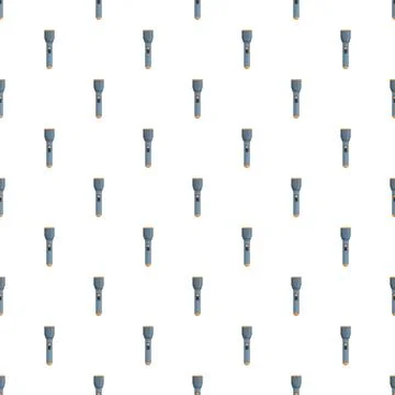 Flashlights creating seamless pattern on white background Stock Illustration
