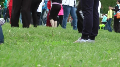 Flashmob. People and charging - 10 Stock Footage 52433428