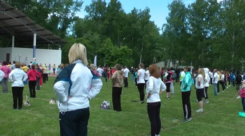 Flashmob. People and charging Stock Footage 52432028
