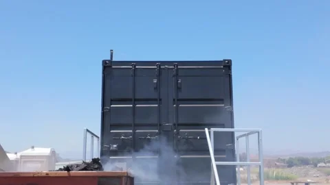 Flashover Fire Training Exercise in Ventura County Stockbeeldmateriaal 336711989