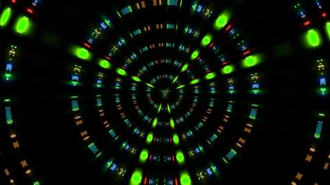 Flashy blinking circle. Colorful LED Dancefloor Background. Stock Illustration