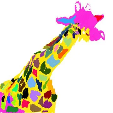 Flashy giraffe above the neck Stock-Illustration