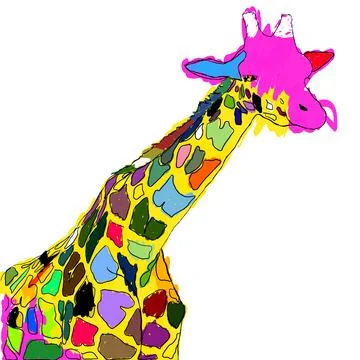 Flashy giraffe above the neck Stock-Illustration
